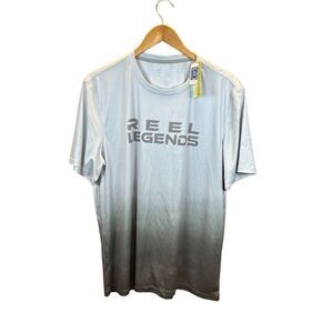 Reel Legends NWT Medium (M) American Flag Shark Long Sleeve Performance Shirt